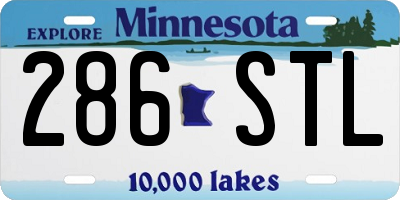 MN license plate 286STL