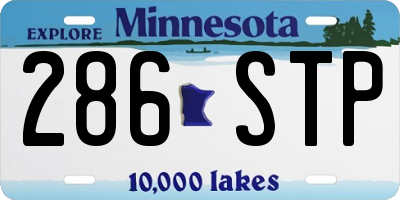 MN license plate 286STP
