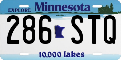 MN license plate 286STQ