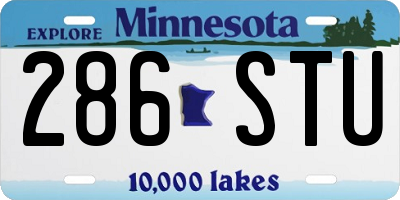 MN license plate 286STU