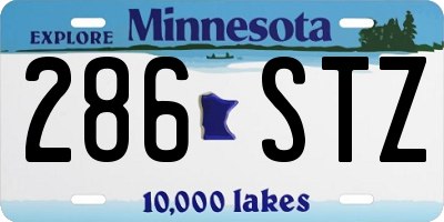 MN license plate 286STZ