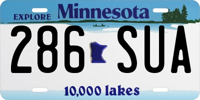 MN license plate 286SUA