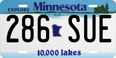 MN license plate 286SUE