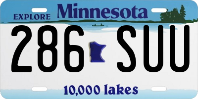 MN license plate 286SUU