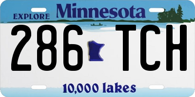 MN license plate 286TCH