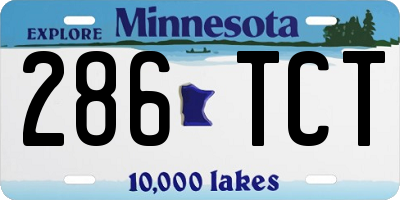 MN license plate 286TCT