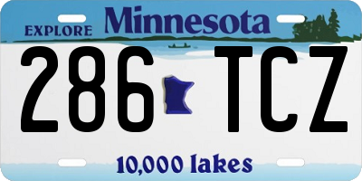 MN license plate 286TCZ