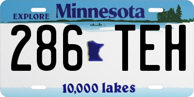 MN license plate 286TEH