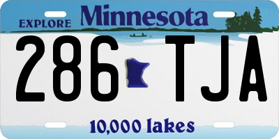 MN license plate 286TJA
