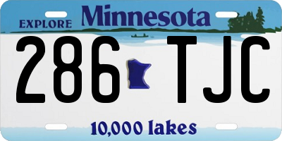 MN license plate 286TJC