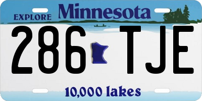 MN license plate 286TJE