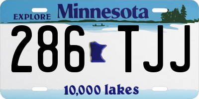 MN license plate 286TJJ