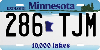 MN license plate 286TJM