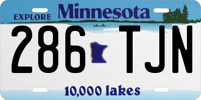 MN license plate 286TJN