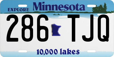 MN license plate 286TJQ