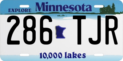 MN license plate 286TJR