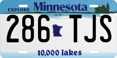 MN license plate 286TJS