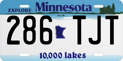 MN license plate 286TJT
