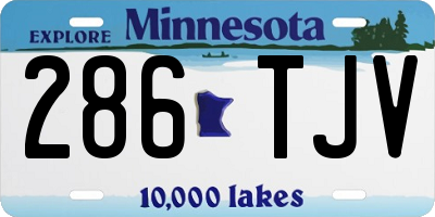 MN license plate 286TJV