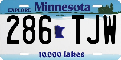 MN license plate 286TJW