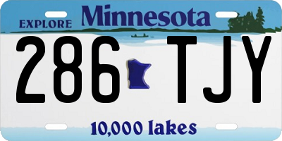 MN license plate 286TJY