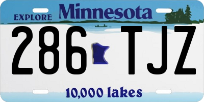 MN license plate 286TJZ