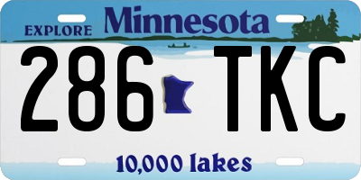 MN license plate 286TKC