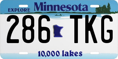 MN license plate 286TKG