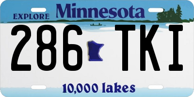 MN license plate 286TKI