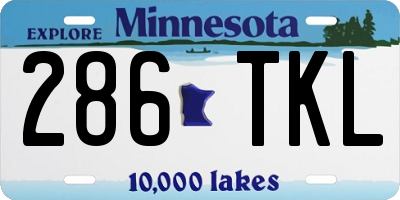 MN license plate 286TKL