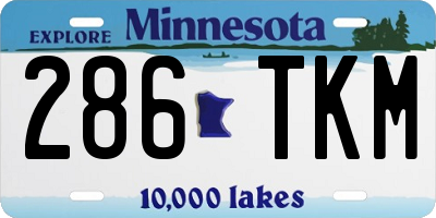 MN license plate 286TKM