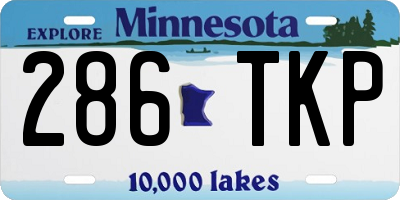 MN license plate 286TKP