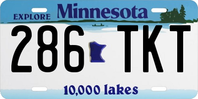 MN license plate 286TKT