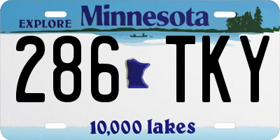MN license plate 286TKY