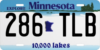 MN license plate 286TLB