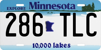 MN license plate 286TLC