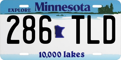 MN license plate 286TLD