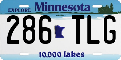 MN license plate 286TLG