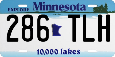 MN license plate 286TLH