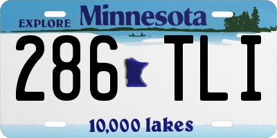 MN license plate 286TLI