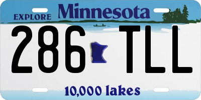 MN license plate 286TLL