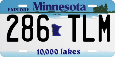 MN license plate 286TLM