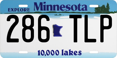 MN license plate 286TLP