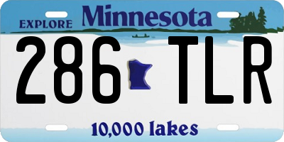 MN license plate 286TLR