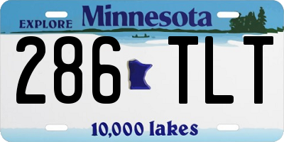 MN license plate 286TLT