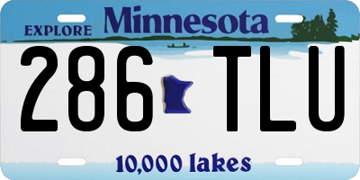 MN license plate 286TLU