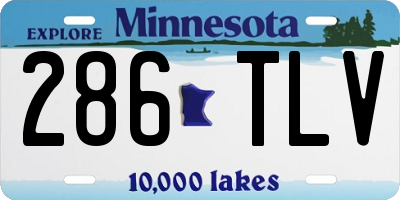 MN license plate 286TLV