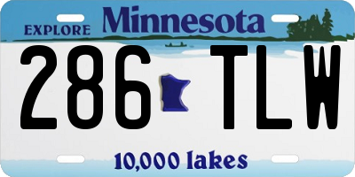 MN license plate 286TLW