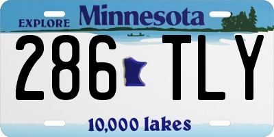 MN license plate 286TLY