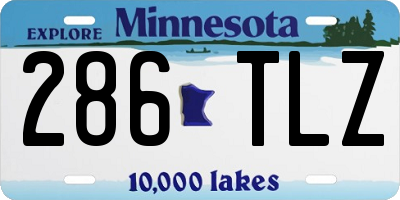 MN license plate 286TLZ